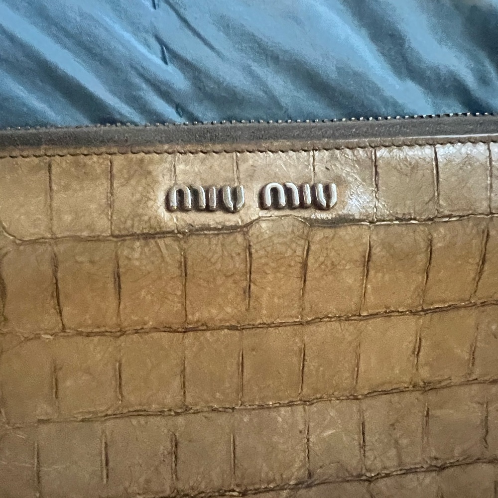 Vintage miu miu croc wallet